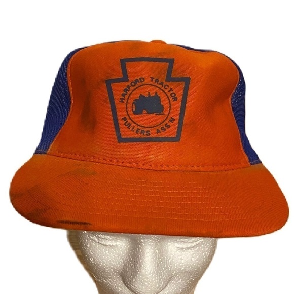 Vintage Harford Tractor Pullers Association Mesh Snap Back Trucker Hat USA Made - Picture 1 of 11